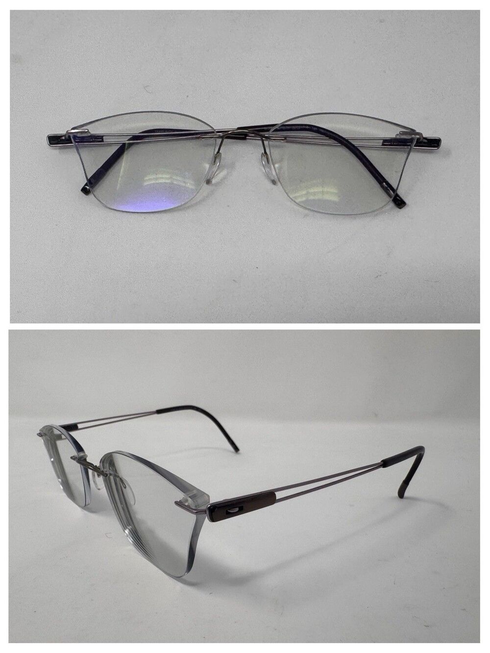 Silhouette 6738 40 6056 7661 Titanium Brown Rimless Eyeglasses Frames 52-17 140